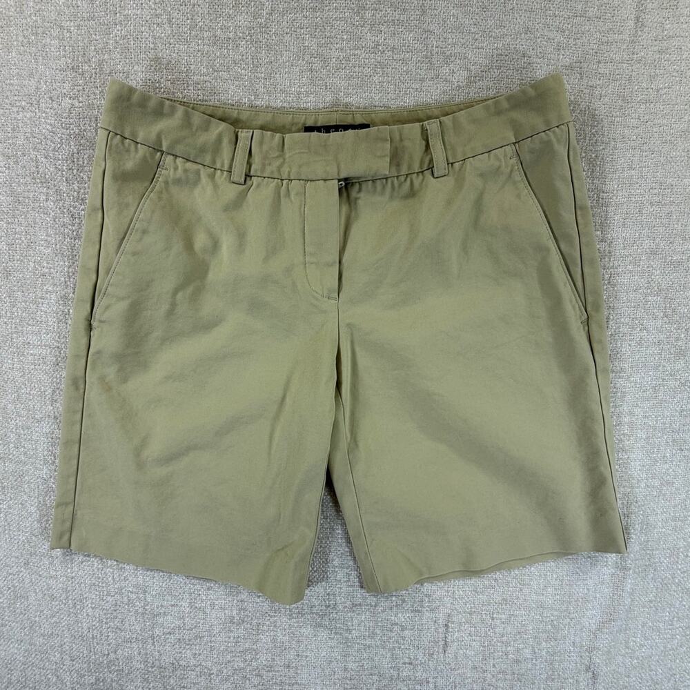 Theory Women's 6 Tan Walking Shorts Designer Classic Casual Summer Bermuda Fit